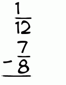 What is 1/12 - 7/8?