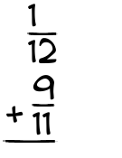 What is 1/12 + 9/11?