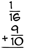 What is 1/16 + 9/10?