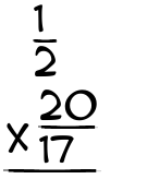 What is 1/2 x 20/17?