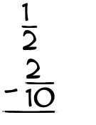 What is 1/2 - 2/10?