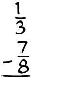 What is 1/3 - 7/8?