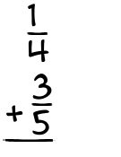 What is 1/4 + 3/5?