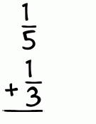What is 1/5 + 1/3?