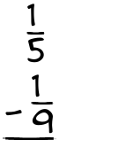 What is 1/5 - 1/9?