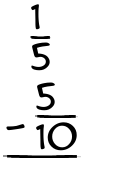 What is 1/5 - 5/10?