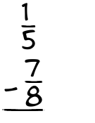 What is 1/5 - 7/8?