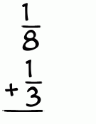 What is 1/8 + 1/3?
