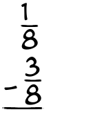 What is 1/8 - 3/8?