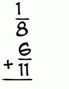 What is 1/8 + 6/11?