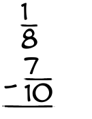 What is 1/8 - 7/10?