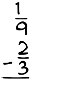 What is 1/9 - 2/3?