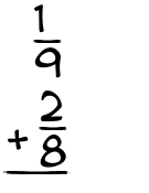 What is 1/9 + 2/8?