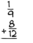 What is 1/9 + 8/12?