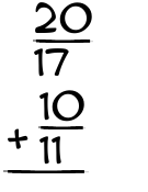 What is 20/17 + 10/11?