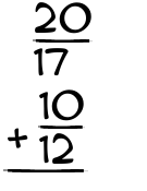 What is 20/17 + 10/12?