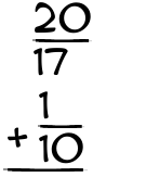 What is 20/17 + 1/10?