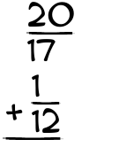 What is 20/17 + 1/12?