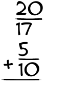 What is 20/17 + 5/10?