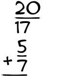 What is 20/17 + 5/7?