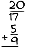 What is 20/17 + 5/9?