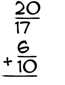 What is 20/17 + 6/10?