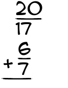 What is 20/17 + 6/7?
