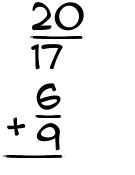 What is 20/17 + 6/9?