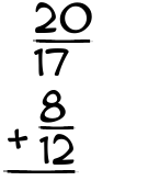 What is 20/17 + 8/12?