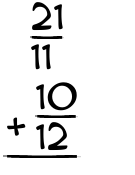 What is 21/11 + 10/12?