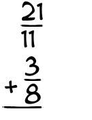 What is 21/11 + 3/8?