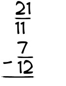 What is 21/11 - 7/12?