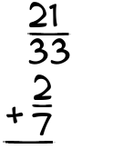 What is 21/33 + 2/7?