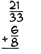 What is 21/33 + 6/8?
