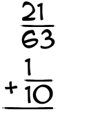 What is 21/63 + 1/10?