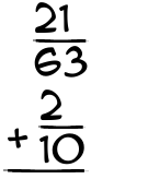 What is 21/63 + 2/10?