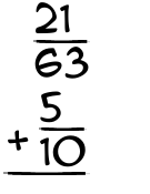 What is 21/63 + 5/10?