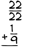 What is 22/22 + 1/9?