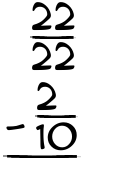 What is 22/22 - 2/10?
