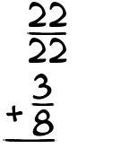 What is 22/22 + 3/8?