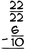 What is 22/22 - 6/10?