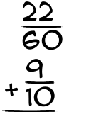 What is 22/60 + 9/10?