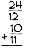 What is 24/12 + 10/11?