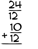 What is 24/12 + 10/12?