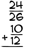 What is 24/26 + 10/12?