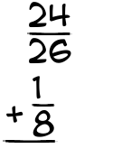 What is 24/26 + 1/8?