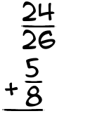 What is 24/26 + 5/8?