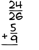 What is 24/26 + 5/9?