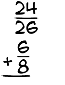What is 24/26 + 6/8?