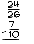 What is 24/26 - 7/10?
